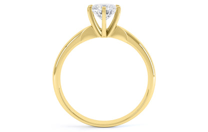 Princess forlovelsesringer i gult 585 gull TW/SI 0,15 ct.
