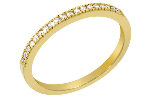 Sublime Gold diamantring i gult 585 gull TW/SI totalt 0,13 ct.