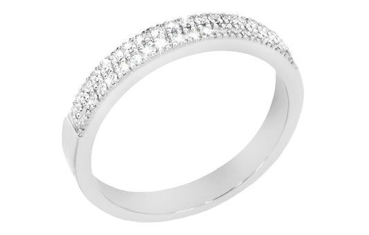 Tribeca diamantring i hvitt 585 gull W/SI totalt 0,24 ct.