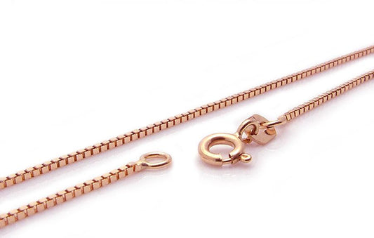 1,0 mm Venezia rosé 585 (14K) gullkjede