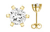 Princess øredobber i gult 585 gull med diamanter TW/SI totalt 0,30 ct.